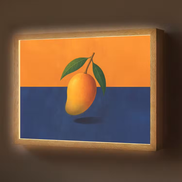 Lightbox - Wandlamp - Mango - Vlakken - Bladeren - Oranje — 1