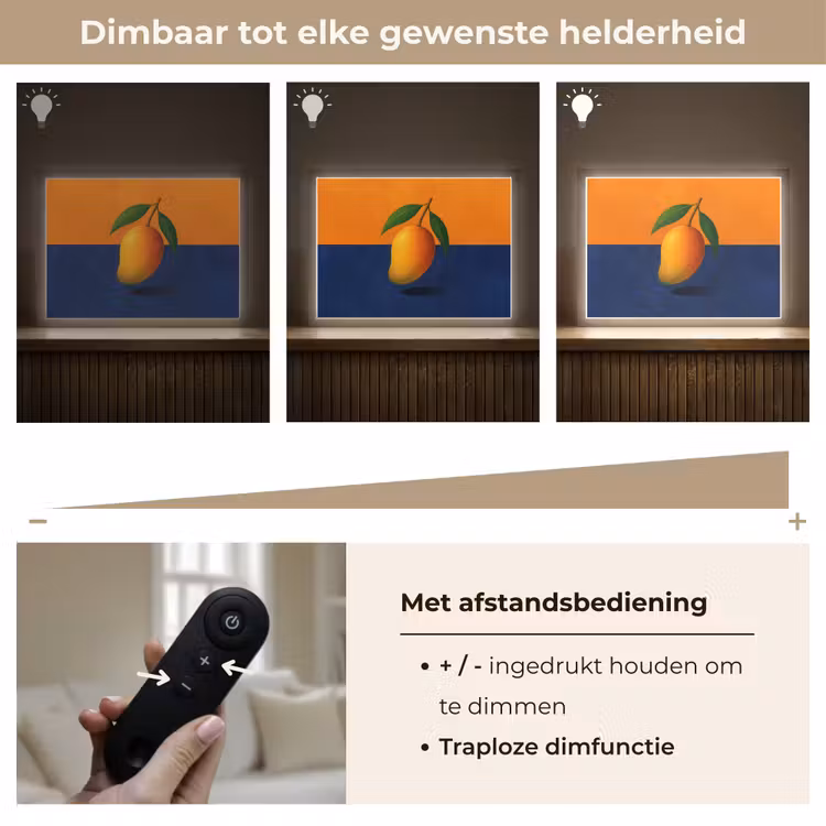 Lightbox - Wandlamp - Mango - Vlakken - Bladeren - Oranje — 9