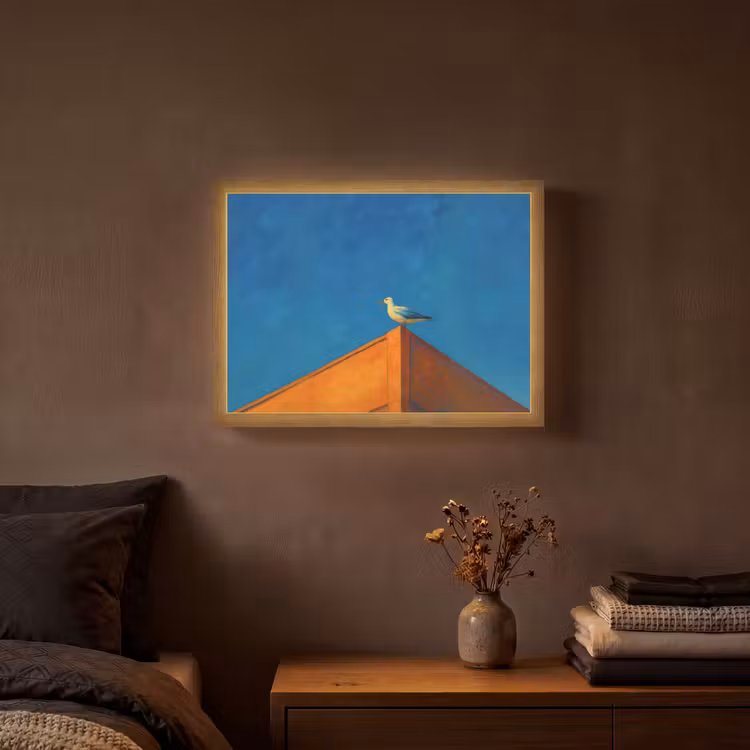 Lightbox - Wandlamp - Meeuw - Gebouw - Lucht - Geschilderd — 3