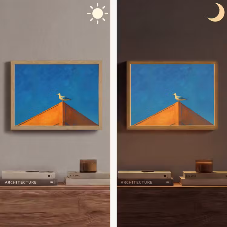 Lightbox - Wandlamp - Meeuw - Gebouw - Lucht - Geschilderd — 6