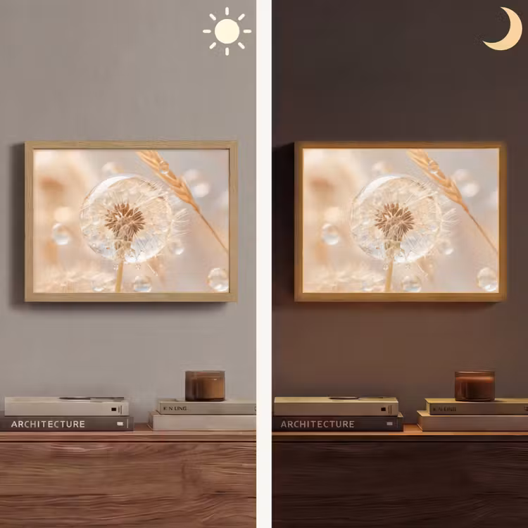Lightbox - Wandlamp - Paardenbloem - Water - Natuur - Stilleven - Modern — 6