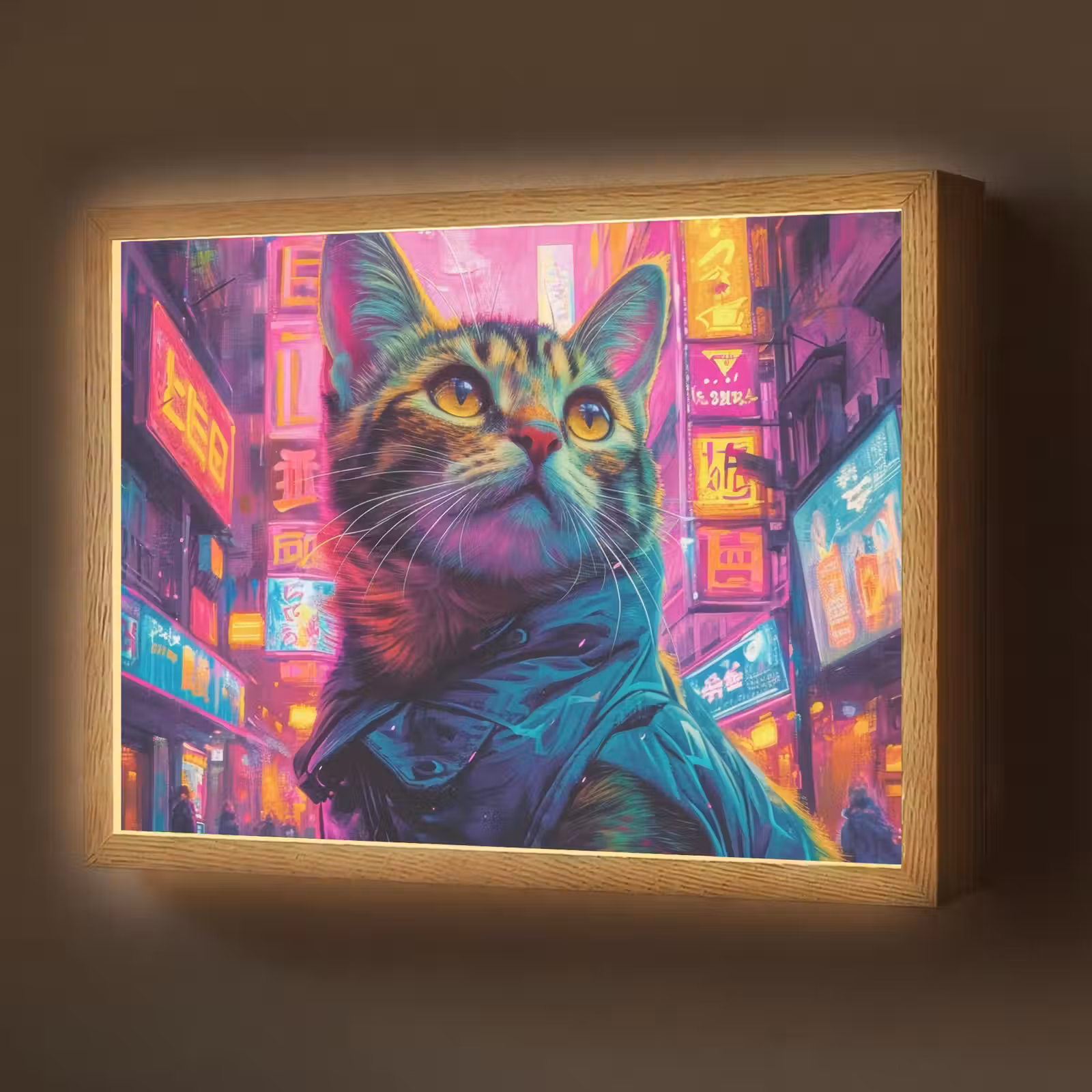 Lightbox - Wandlamp - Kat - Pop art - China - Neon - Stad — 1