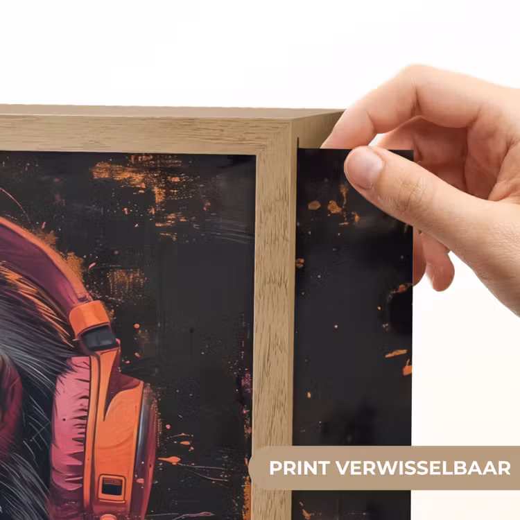 Lightbox - Wandlamp - Graffiti - Chimpansee - Koptelefoon - Aap — 5