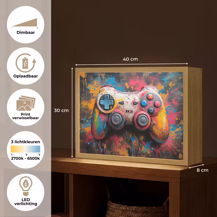 Lightbox - Wandlamp - Graffiti - Gaming - Controller - Verf — 10