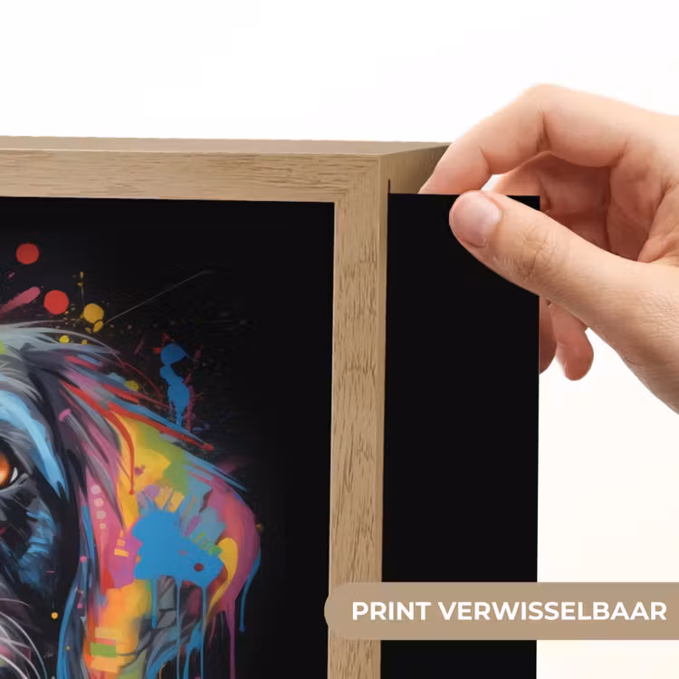 Lightbox - Wandlamp - Graffiti - Hond - Zwart - Kleuren — 5