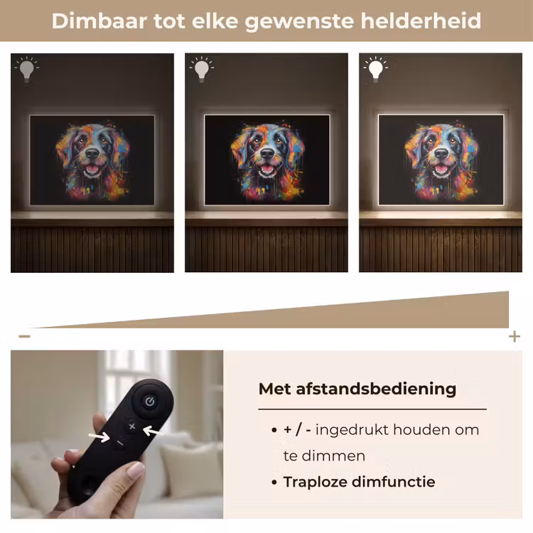 Lightbox - Wandlamp - Graffiti - Hond - Zwart - Kleuren — 9