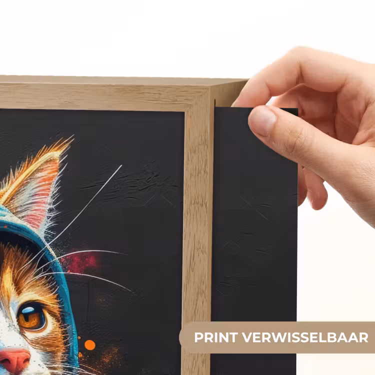 Lightbox - Wandlamp - Graffiti - Kat - Zwart - Jas - Street art — 5