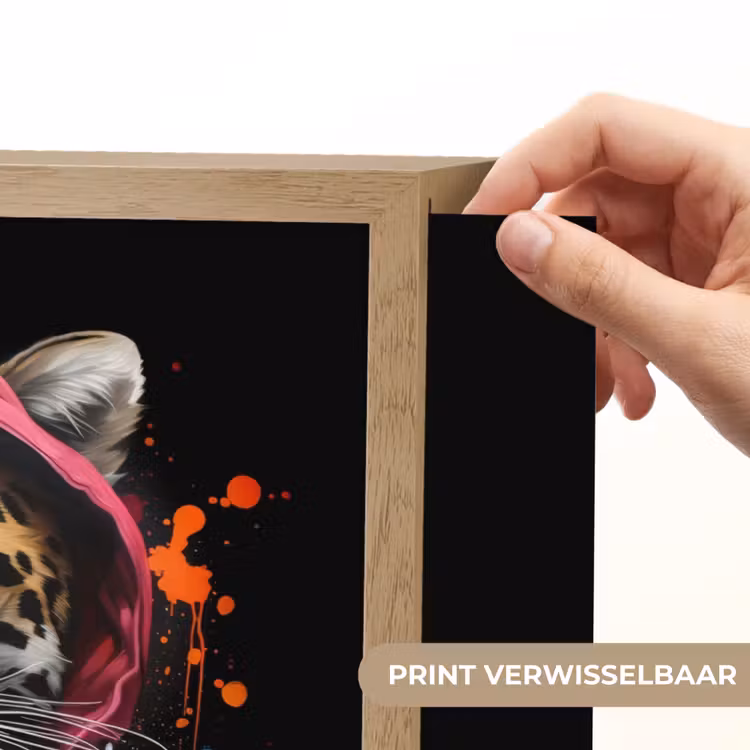 Lightbox - Wandlamp - Graffiti - Luipaard - Zwart - Jas — 5
