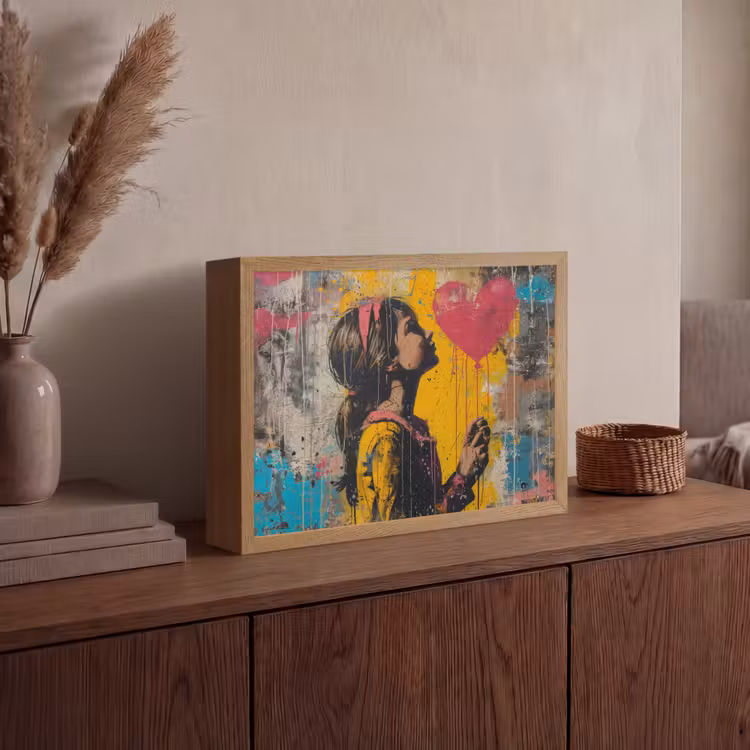 Lightbox - Wandlamp - Graffiti - Meisje - Ballon - Street art — 4