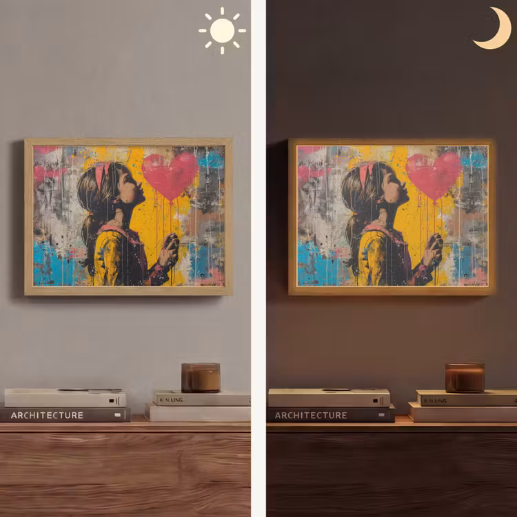Lightbox - Wandlamp - Graffiti - Meisje - Ballon - Street art — 6