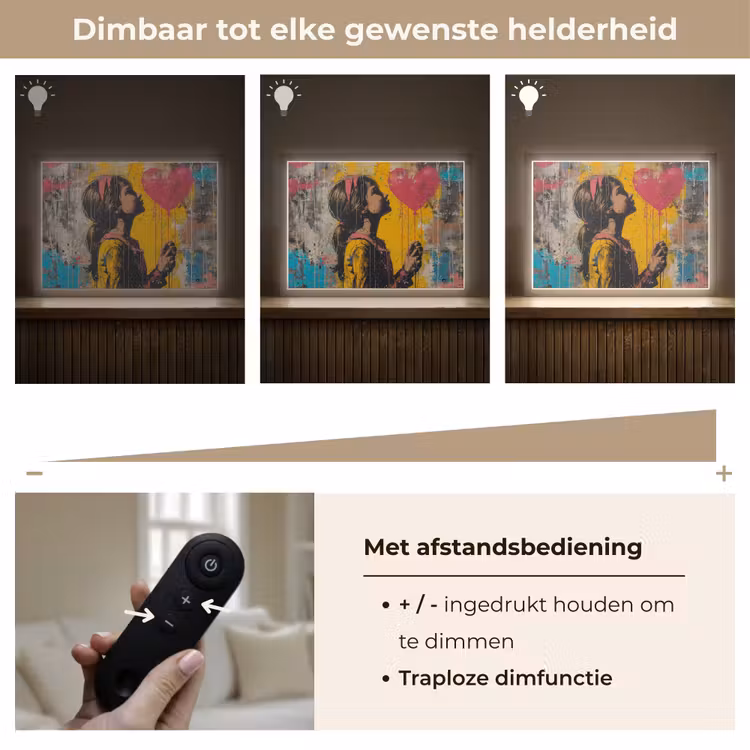 Lightbox - Wandlamp - Graffiti - Meisje - Ballon - Street art — 9