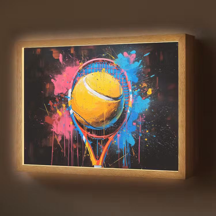 Lightbox - Wandlamp - Graffiti - Tennis - Sport - Racket — 1