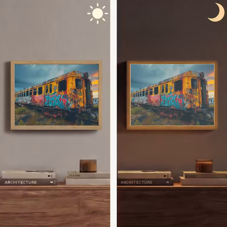 Lightbox - Wandlamp - Graffiti - Verlaten trein - Street art — 6