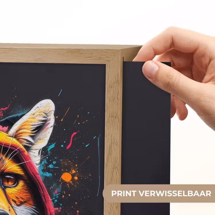 Lightbox - Wandlamp - Graffiti - Vos - Jas - Pop art - Dieren — 5
