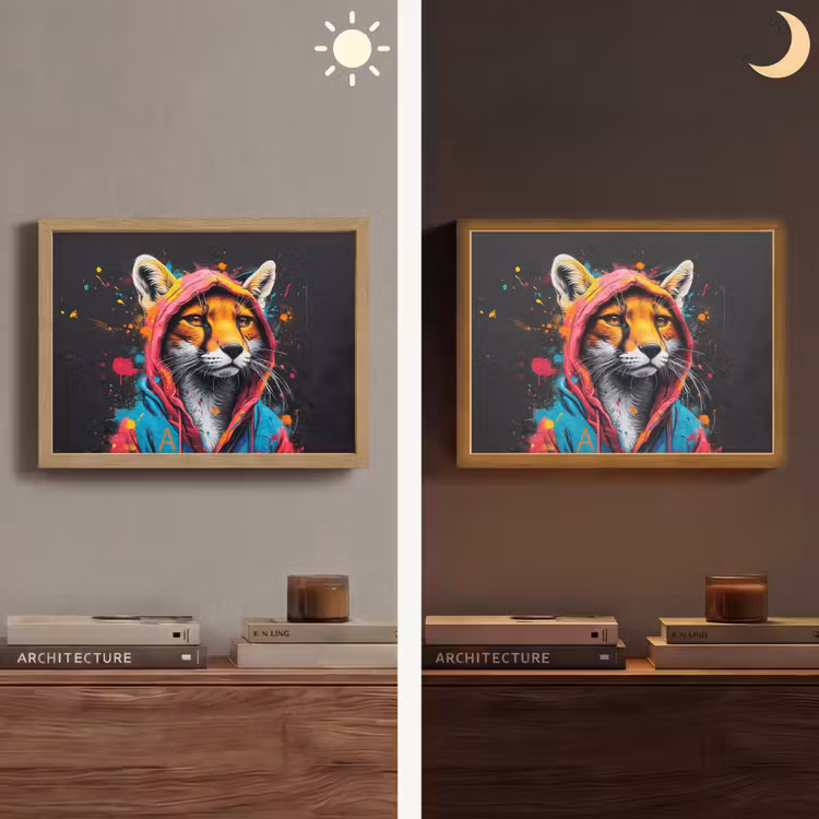 Lightbox - Wandlamp - Graffiti - Vos - Jas - Pop art - Dieren — 6