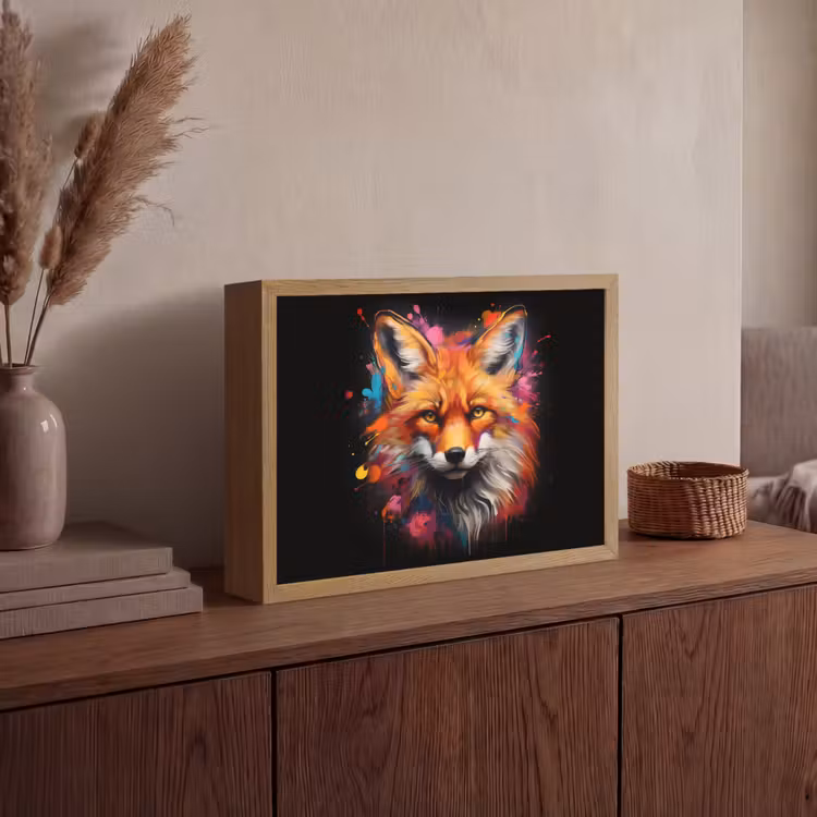 Lightbox - Wandlamp - Graffiti - Vos - Zwart - Pop art — 4