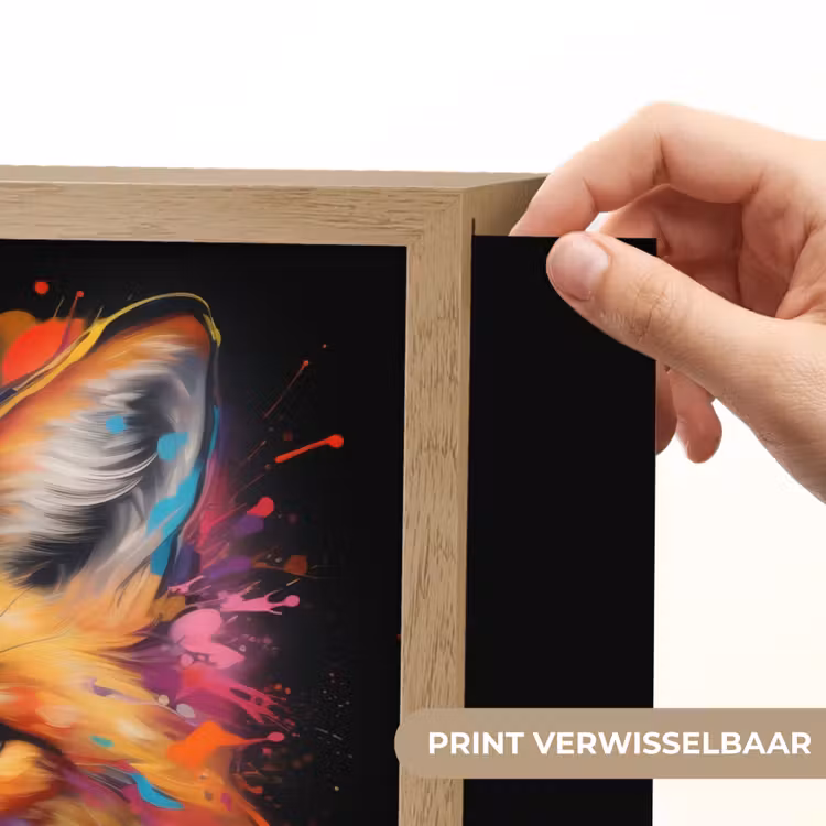 Lightbox - Wandlamp - Graffiti - Vos - Zwart - Pop art — 5