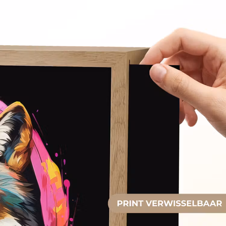 Lightbox - Wandlamp - Graffiti - Wolf - Jas - Zwart — 5
