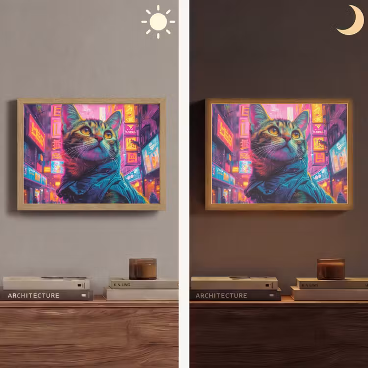 Lightbox - Wandlamp - Kat - Pop art - China - Neon - Stad — 6
