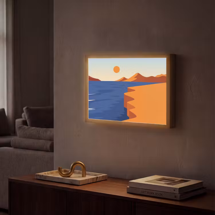 Lightbox - Wandlamp - Landschap - Bergen - Zon - Zee — 2