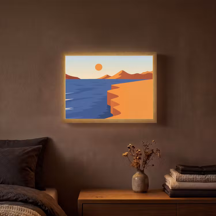 Lightbox - Wandlamp - Landschap - Bergen - Zon - Zee — 3