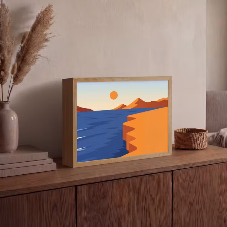 Lightbox - Wandlamp - Landschap - Bergen - Zon - Zee — 4