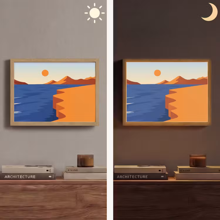 Lightbox - Wandlamp - Landschap - Bergen - Zon - Zee — 6