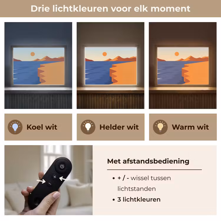 Lightbox - Wandlamp - Landschap - Bergen - Zon - Zee — 8
