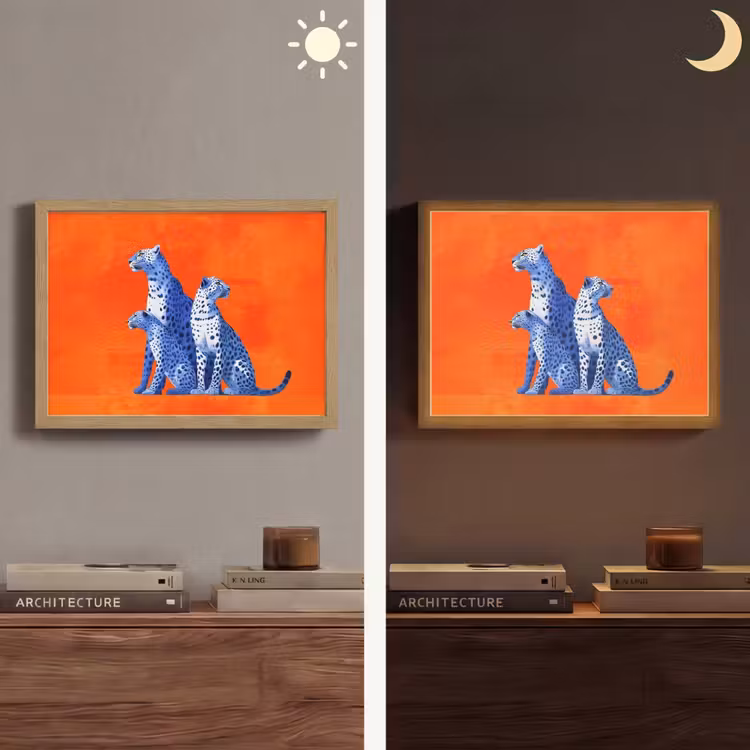 Lightbox - Wandlamp - Luipaarden - Stippen - Oranje — 6