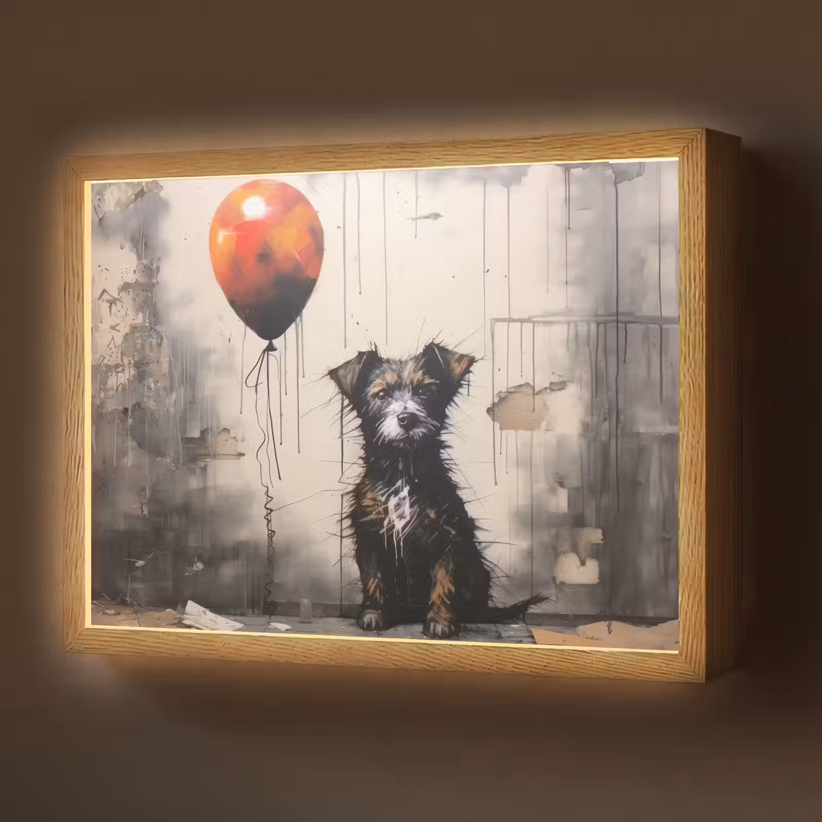 Lightbox - Wandlamp - Graffiti - Hond - Ballon - Dieren — 1
