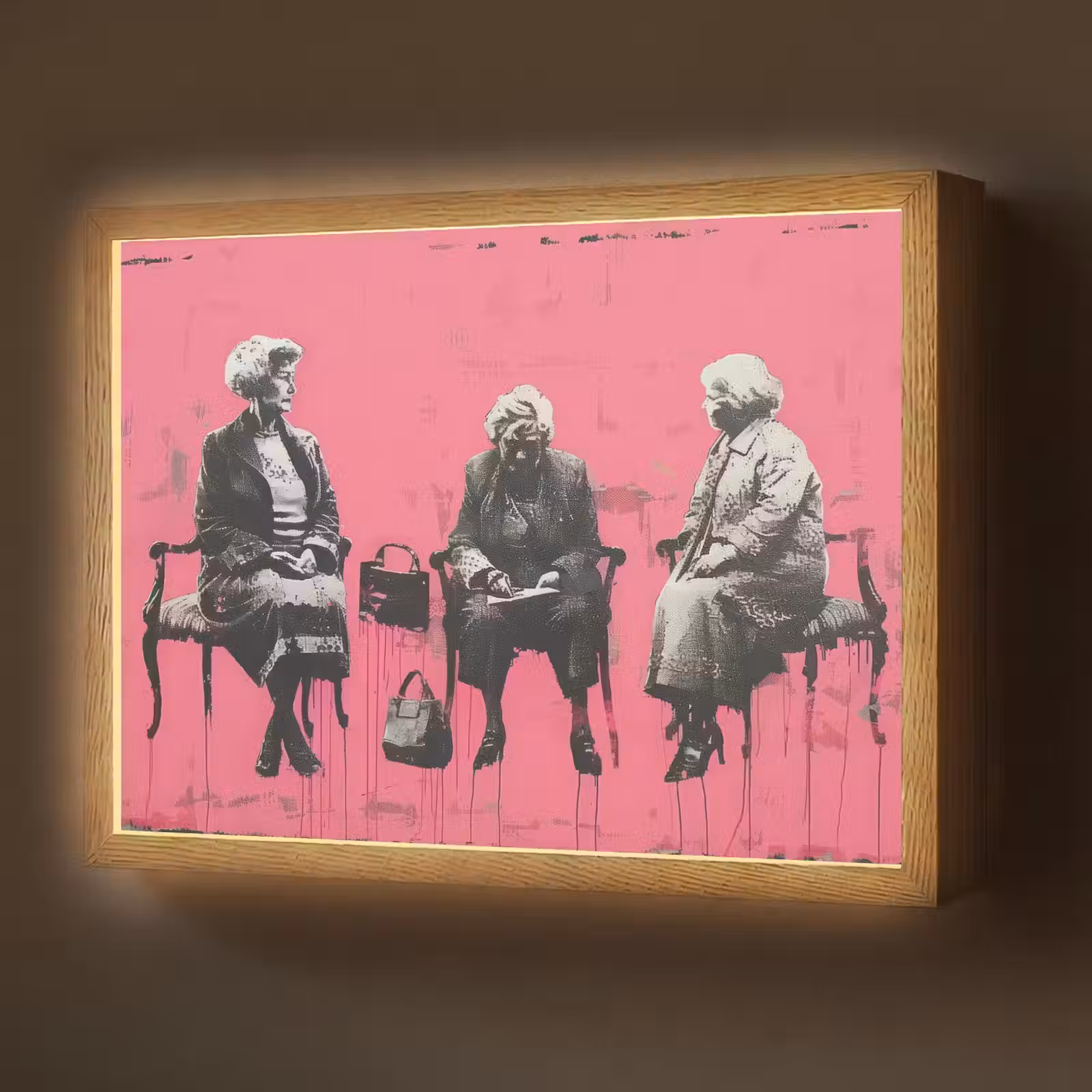 Lightbox - Wandlamp - Graffiti - Roze - Street art - Vrouwen — 1