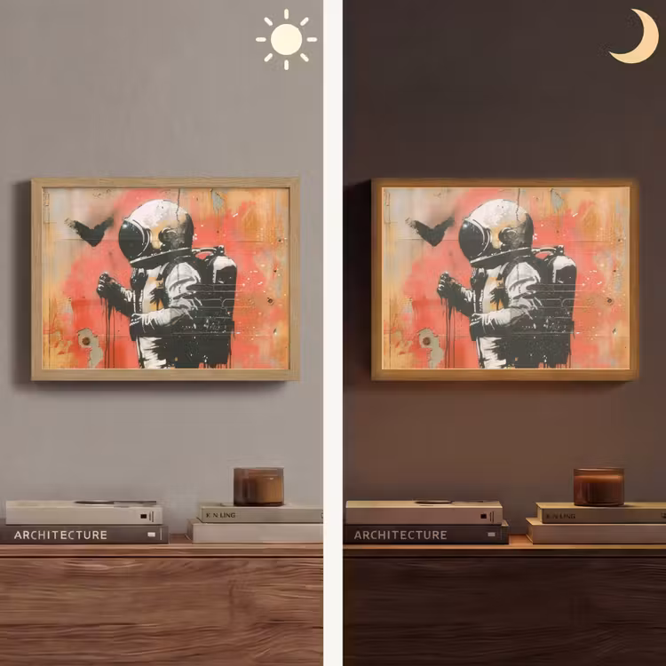 Lightbox - Wandlamp - Graffiti - Astronaut - Street art - Ruimte — 6