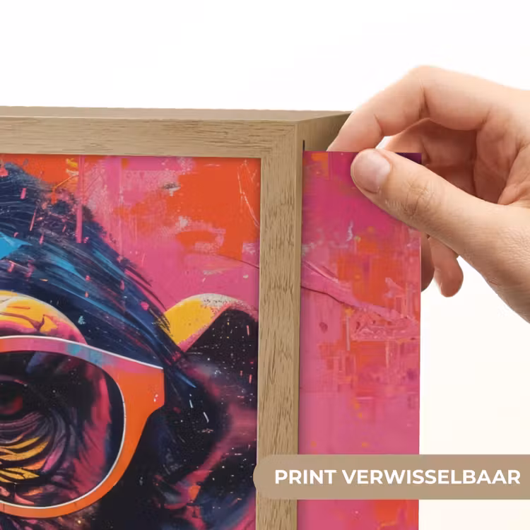 Lightbox - Wandlamp - Graffiti - Chimpansee - Aap - Bril - Kleurrijk — 5
