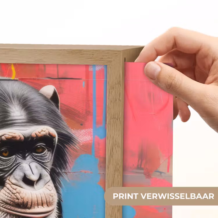 Lightbox - Wandlamp - Graffiti - Chimpansee - Aap - Dieren - Street art — 5
