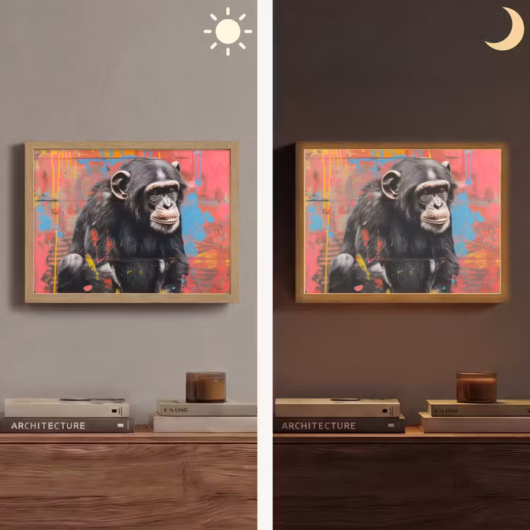 Lightbox - Wandlamp - Graffiti - Chimpansee - Aap - Dieren - Street art — 6