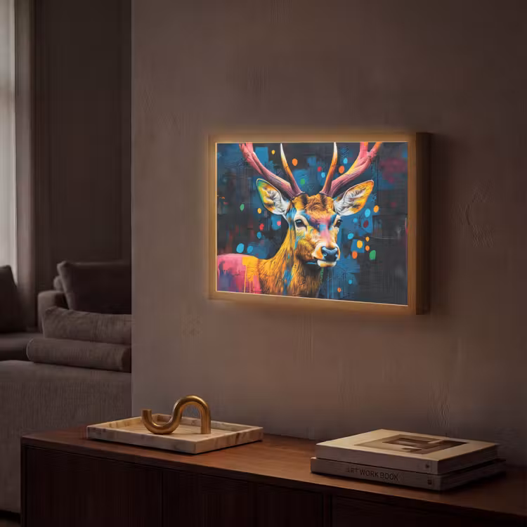 Lightbox - Wandlamp - Graffiti - Hert - Dier - Kleurrijk — 2