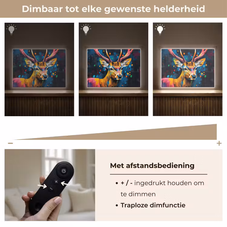 Lightbox - Wandlamp - Graffiti - Hert - Dier - Kleurrijk — 9