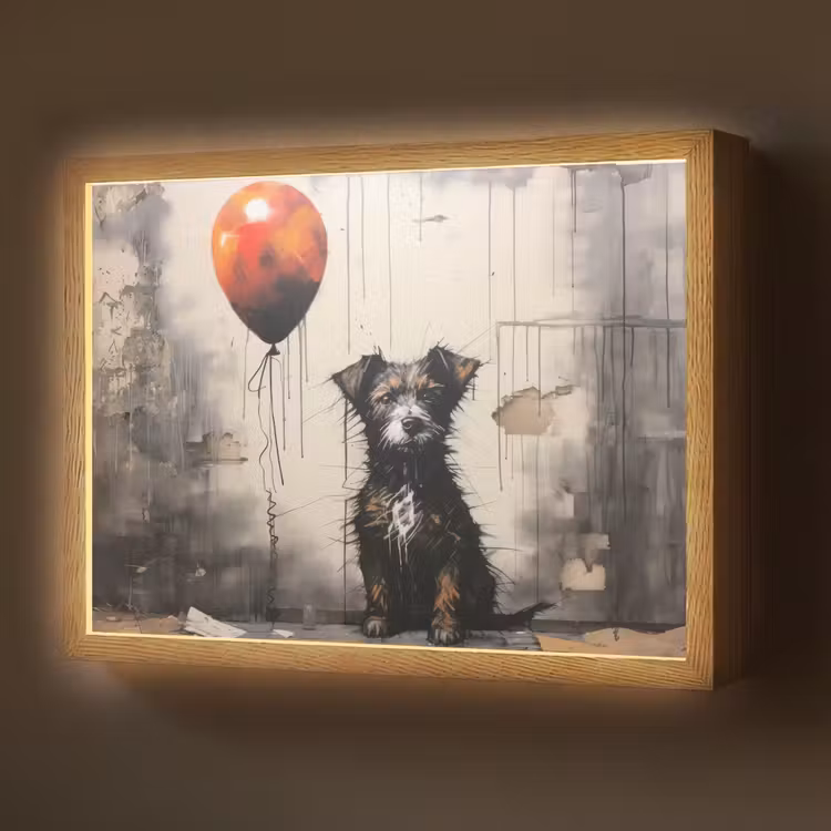 Lightbox - Wandlamp - Graffiti - Hond - Ballon - Dieren — 1