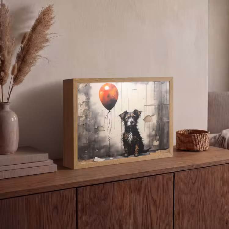 Lightbox - Wandlamp - Graffiti - Hond - Ballon - Dieren — 4