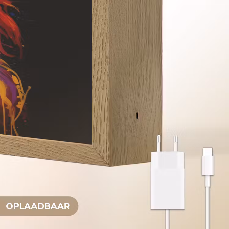 Lightbox - Wandlamp - Graffiti - Leeuw - Bril - Zwart - Kleurrijk — 7