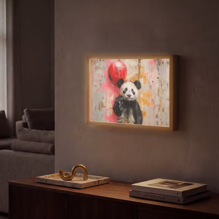 Lightbox - Wandlamp - Graffiti - Panda - Ballon - Street art - Dier — 2