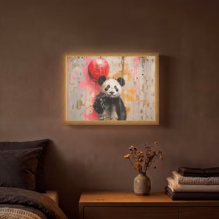 Lightbox - Wandlamp - Graffiti - Panda - Ballon - Street art - Dier — 3