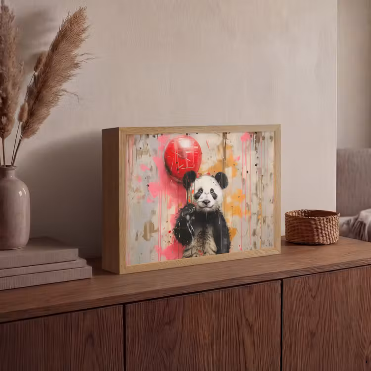Lightbox - Wandlamp - Graffiti - Panda - Ballon - Street art - Dier — 4