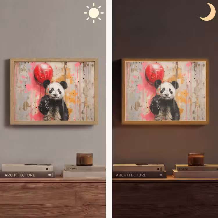 Lightbox - Wandlamp - Graffiti - Panda - Ballon - Street art - Dier — 6