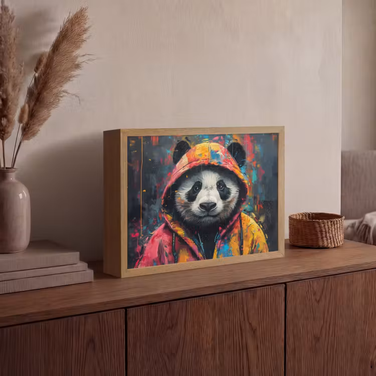 Lightbox - Wandlamp - Graffiti - Panda - Jas - Kleurrijk - Street art — 4