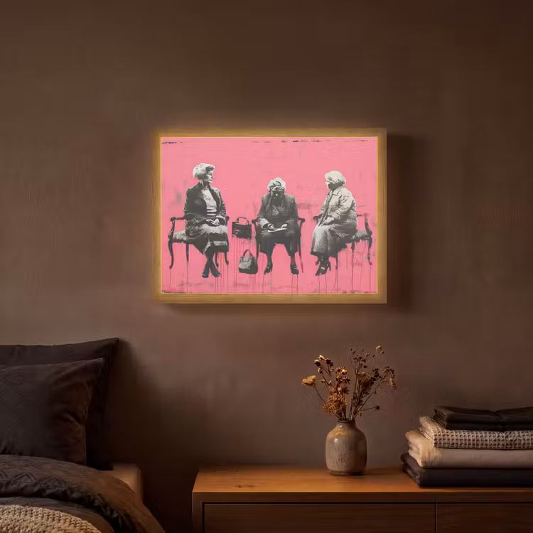 Lightbox - Wandlamp - Graffiti - Roze - Street art - Vrouwen — 3