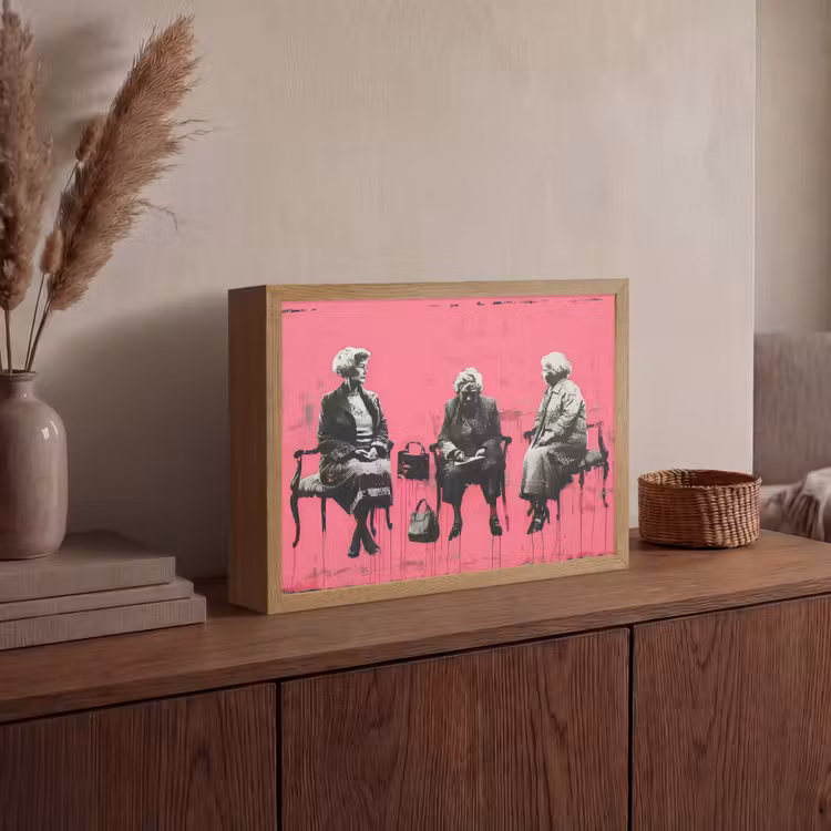 Lightbox - Wandlamp - Graffiti - Roze - Street art - Vrouwen — 4