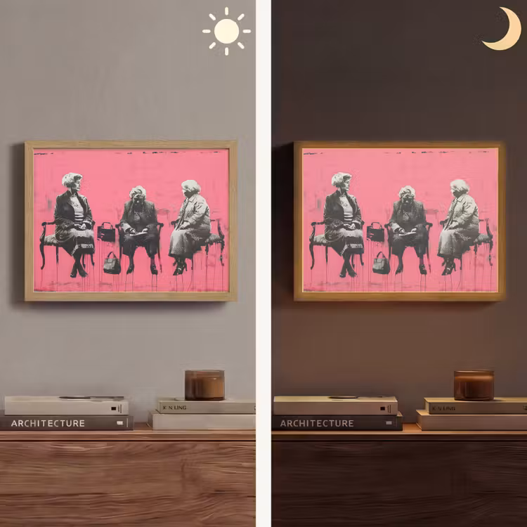 Lightbox - Wandlamp - Graffiti - Roze - Street art - Vrouwen — 6