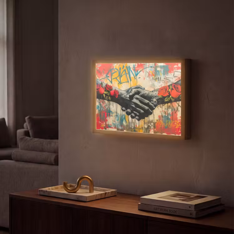 Lightbox - Wandlamp - Graffiti - Rozen - Handen - Street art — 2