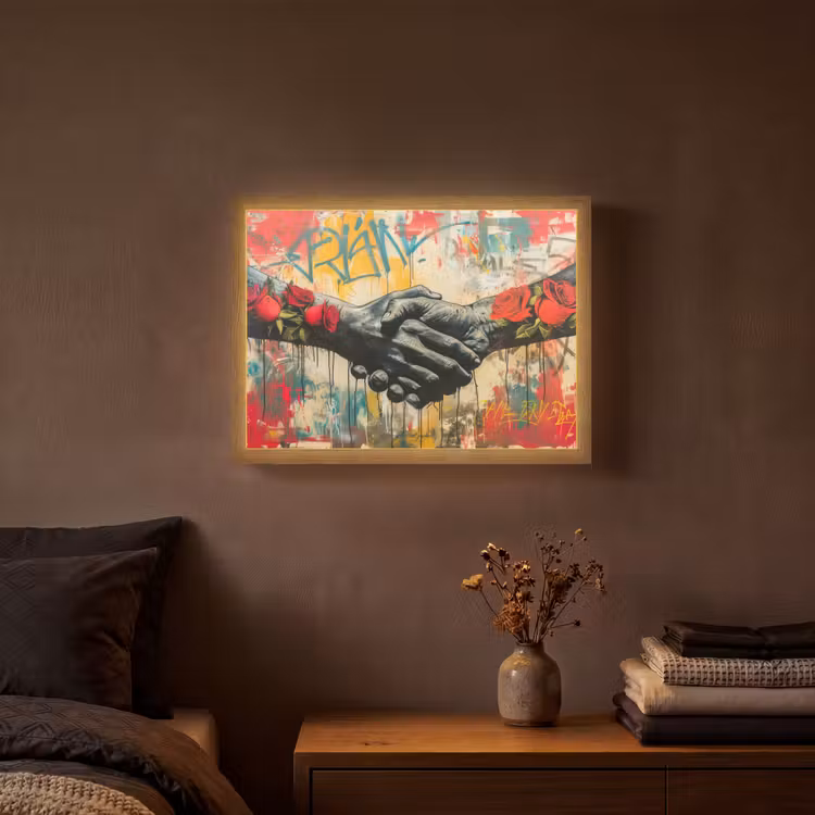 Lightbox - Wandlamp - Graffiti - Rozen - Handen - Street art — 3